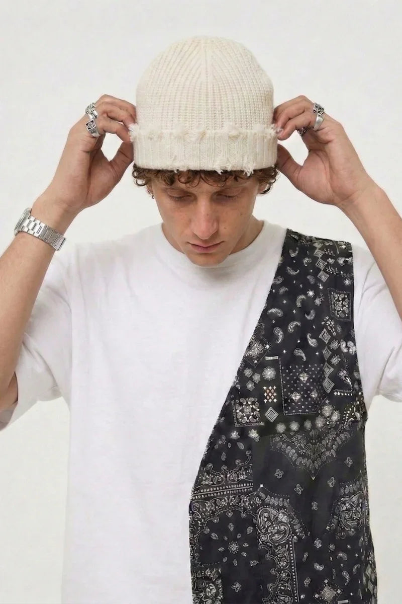 Gorro de Punto Desgastado