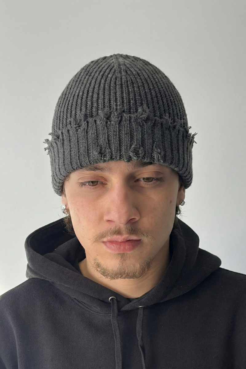 Distressed Knit Beanie