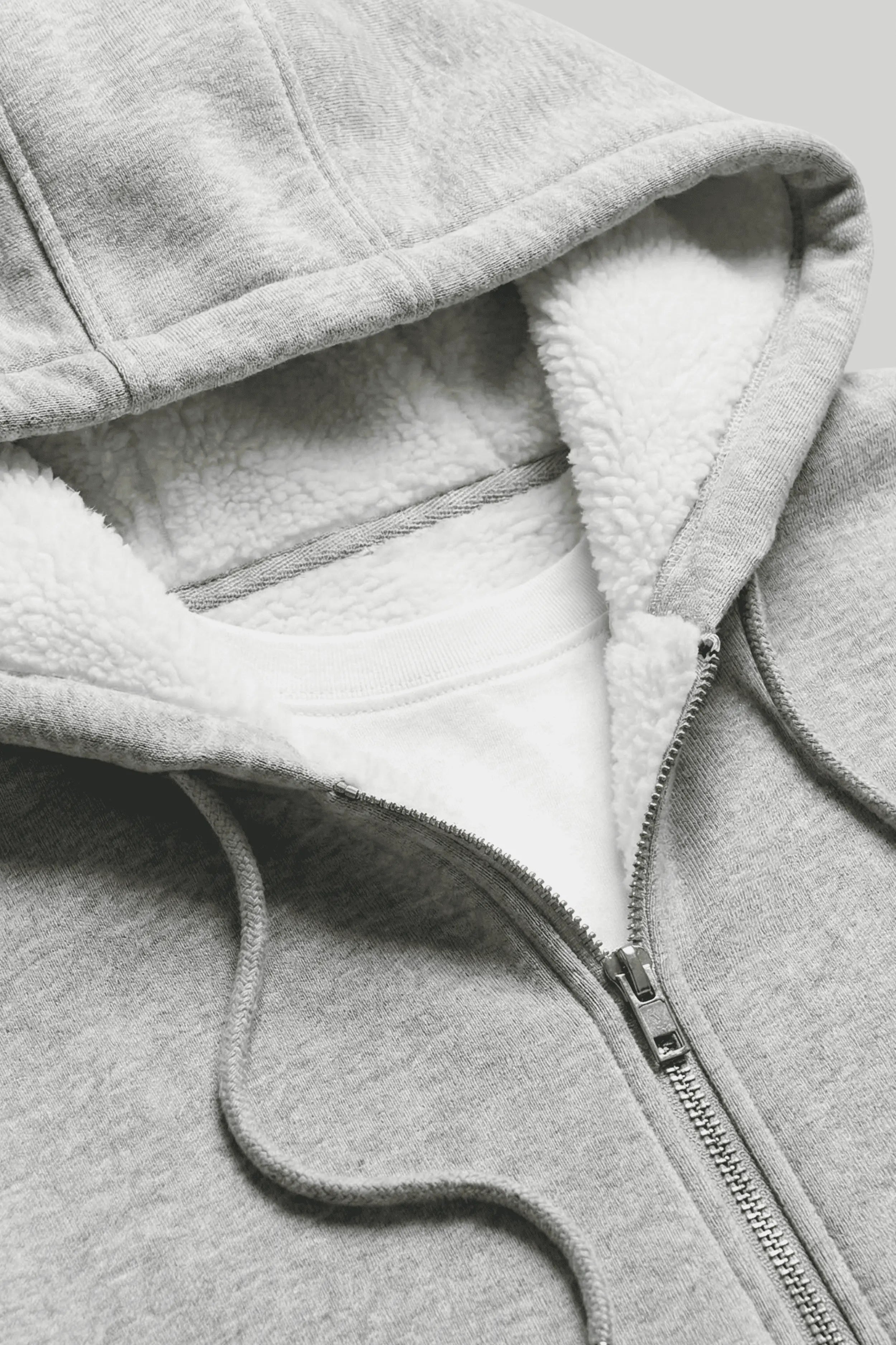 Basic Oversized Zip Through Hoodie