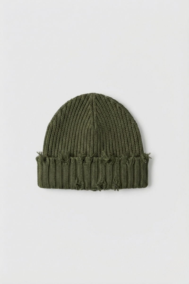 Distressed Knit Beanie