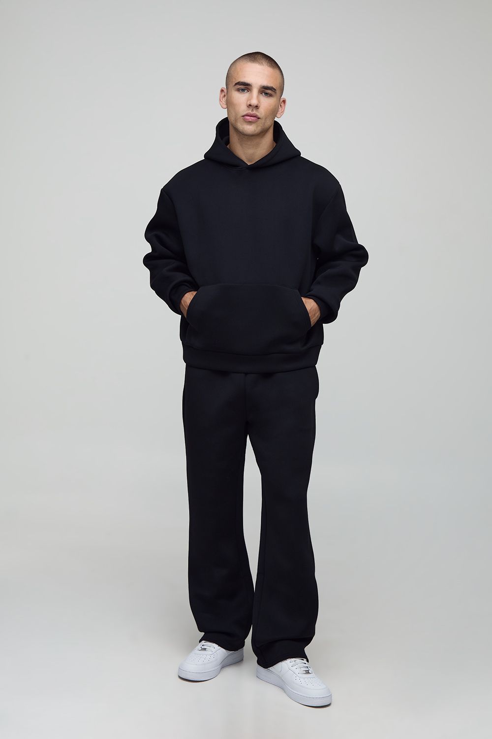 Oversized Boxy Bonded Scuba Hooded Tracksuit