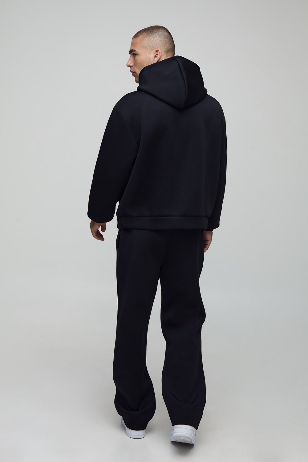 Oversized Boxy Bonded Scuba Hooded Tracksuit