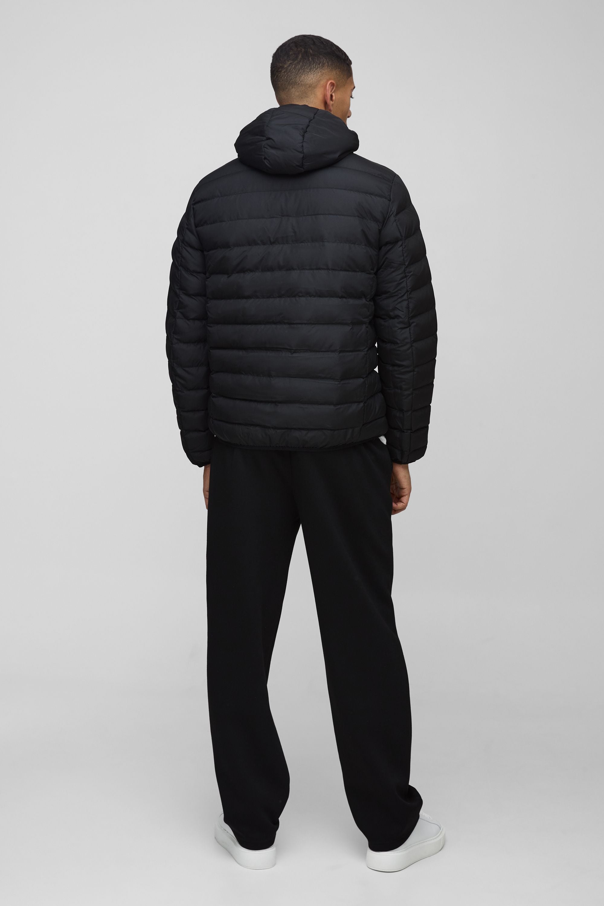 Regular Fit Quilted Zip Through Hooded Jacket
