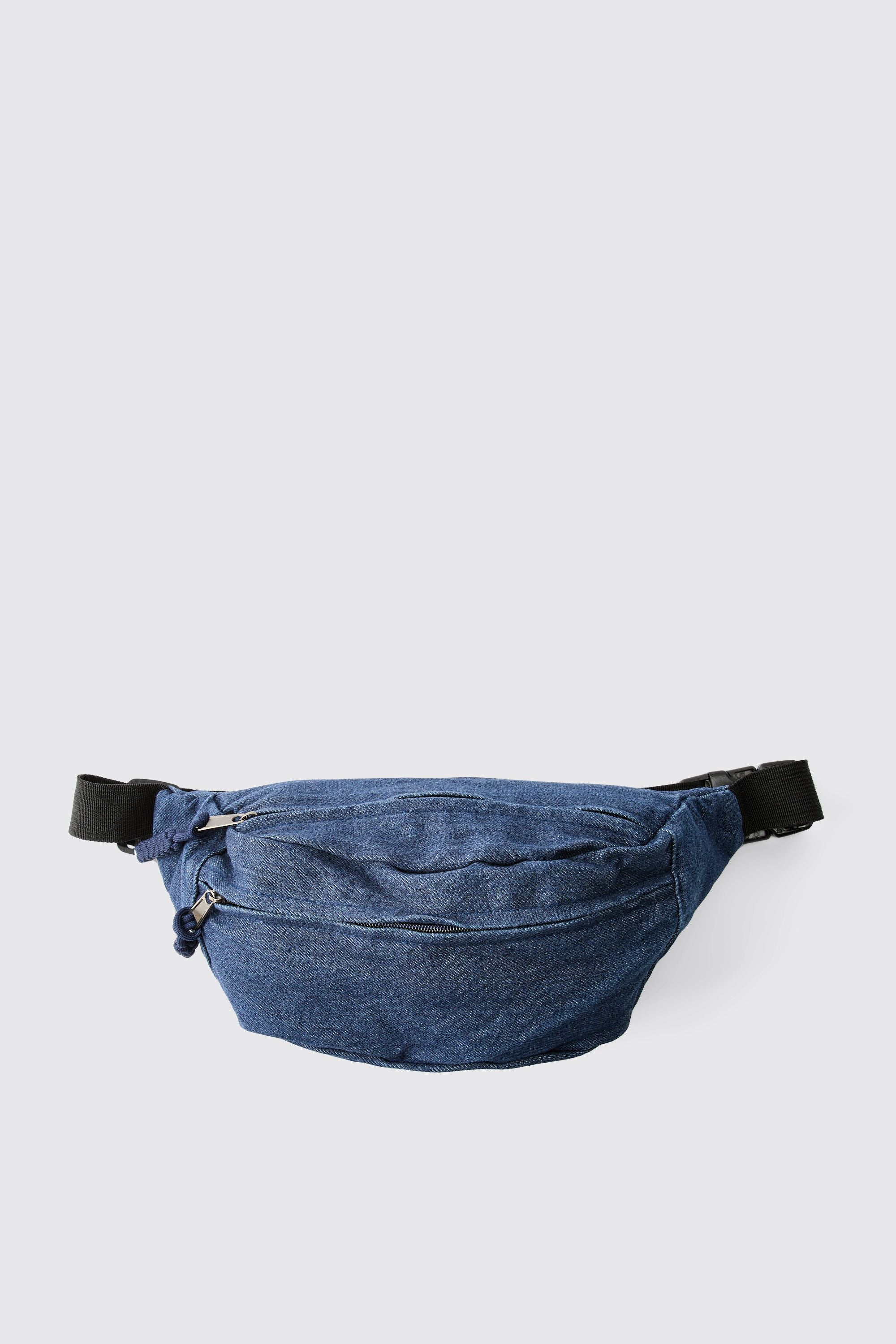 Denim Double Pocket Cross Body Bag