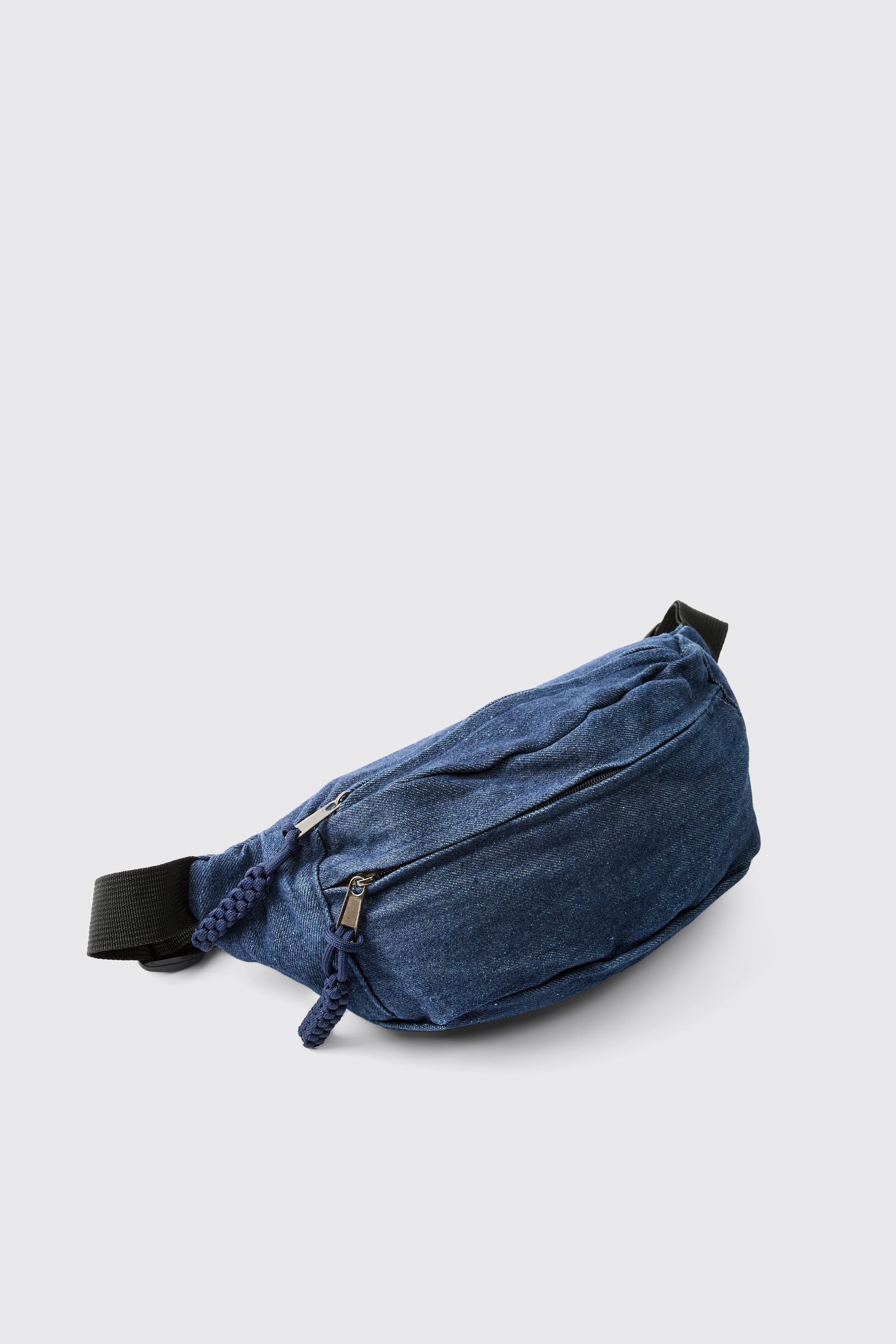 Denim Double Pocket Cross Body Bag
