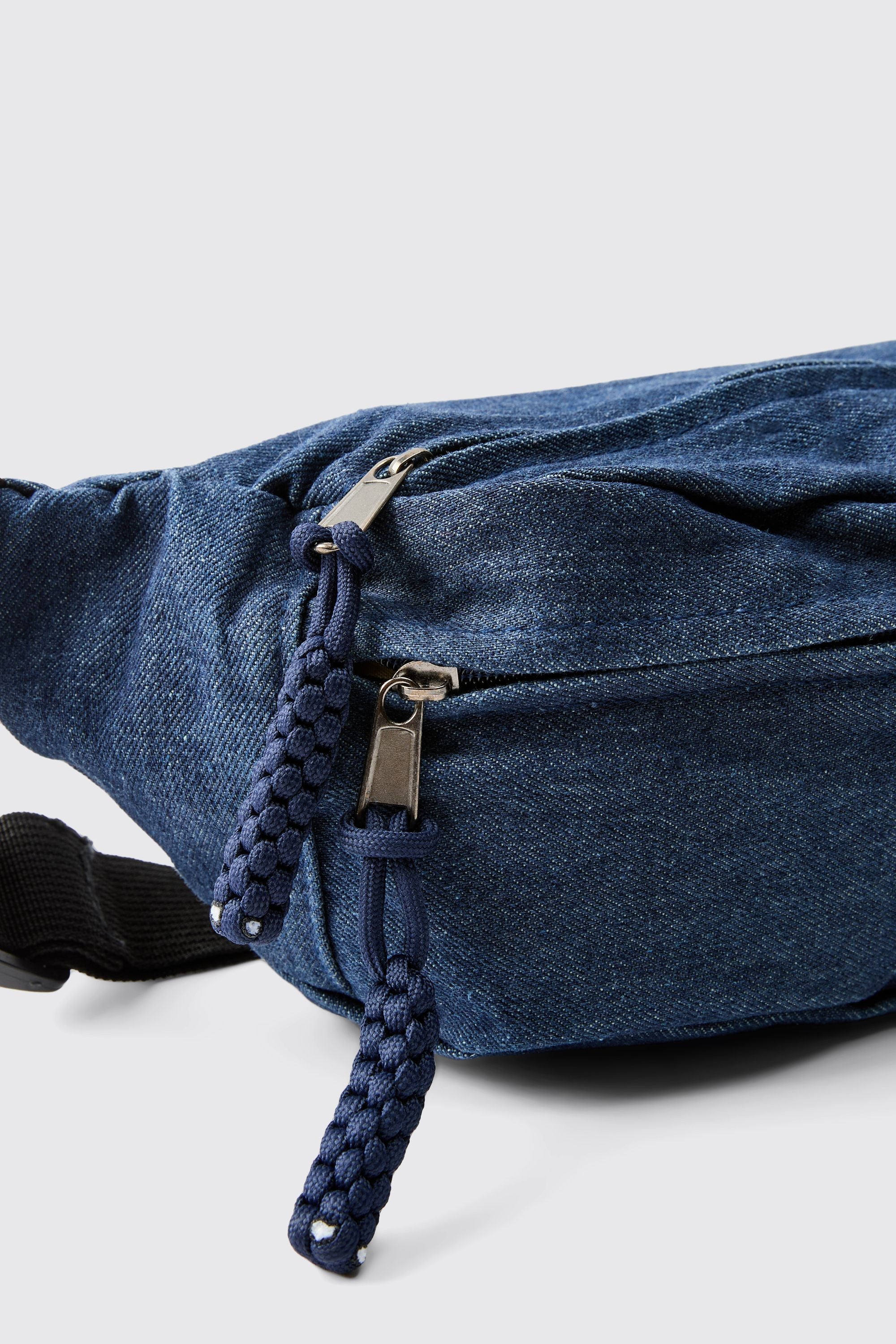 Denim Double Pocket Cross Body Bag